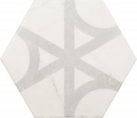 керамическая плитка универсальная EQUIPE carrara hexagon flow 17.5x20