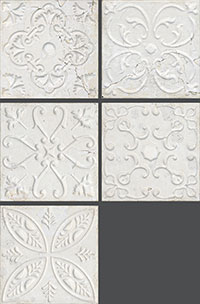 керамическая плитка настенная APARICI aged white ornato 20x20