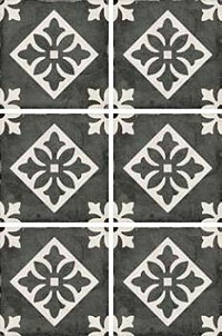 керамическая плитка универсальная EQUIPE art nouveau padua black 20x20