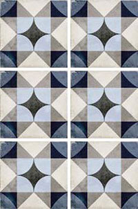 керамическая плитка универсальная EQUIPE art nouveau palais blue 20x20