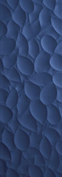 1 LOVE TILES genesis leaf deep blue matt 35x100