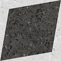 керамическая плитка универсальная WOW drops natural rhombus decor graphite 18.5x18.5