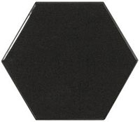 керамическая плитка настенная EQUIPE scale hexagon black 10.7x12.4