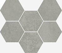 12 ITALON terraviva grey hexagon 25x29