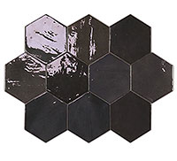 керамическая плитка напольная WOW zellige hexa graphite 10.8x12.4