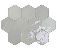 керамическая плитка напольная WOW zellige hexa grey 10.8x12.4