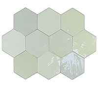 керамическая плитка напольная WOW zellige hexa mint 10.8x12.4