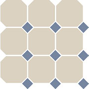 керамическая плитка универсальная TOP CER octagon 4416 oct11-1ch white 16-blue cobait dots 11 30x30