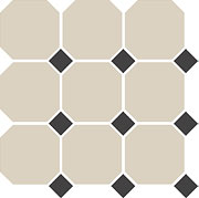 керамическая плитка универсальная TOP CER octagon 4416 oct14-1ch white 16-black dots 14 30x30