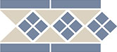 8 TOP CER octagon border lisbon with 1 strip (tr.16, dots 11, strips 11) 15x28