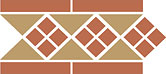  бордюр TOP CER octagon border lisbon-1 with 1 strip (tr.03, dots 04, strips 04) 15x28