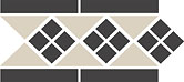 8 TOP CER octagon border lisbon-1 with 1 strip stand.(tr.16, dots 14, strips 14) 15x28