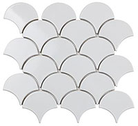 12 ORRO ceramic white scales 25.9x27.9x6
