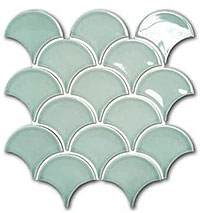  мозаика ORRO ceramic mint scales 25.9x27.9x6