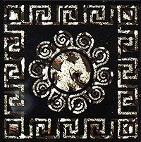  вставка РОСКОШНАЯ МОЗАИКА вставки стекло византия золото 6.6x6.6