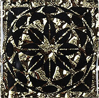  вставка РОСКОШНАЯ МОЗАИКА вставки стекло лиано золото 6.6x6.6
