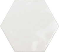 керамическая плитка настенная RIBESALBES geometry hex white glossy 15x17.3