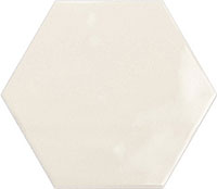 керамическая плитка настенная RIBESALBES geometry hex ivory glossy 15x17.3