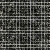  мозаика РОСКОШНАЯ МОЗАИКА стекло моно черная (15х15) 30x30