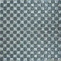 мозаика РОСКОШНАЯ МОЗАИКА стекло шахматка серая-платина (15х15) 30x30