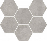  мозаика COLISEUMGRES expo grey mosaico hexagon 25x29