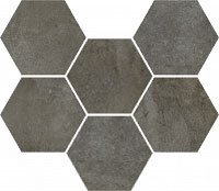  мозаика COLISEUMGRES expo dark mosaico hexagon 25x29