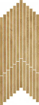  мозаика COLISEUMGRES linate golden mosaico strip 17.7x53.3
