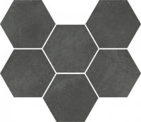  мозаика ITALON continuum petrol mosaico hexagon 25x29