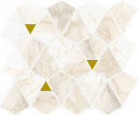  мозаика ITALON eternum carrara mosaico vertex (1шт = 0.077м2) 25.8x30