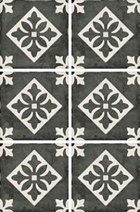 3 EQUIPE art nouveau padua black 20x20