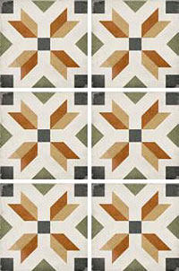 3 EQUIPE art nouveau empire colour 20x20