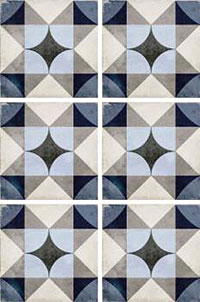 3 EQUIPE art nouveau palais blue 20x20
