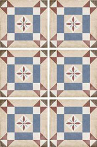 3 EQUIPE art nouveau lys color 20x20
