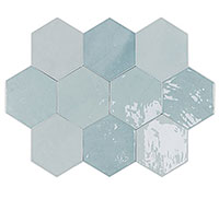 1 WOW zellige hexa aqua 10.8x12.4
