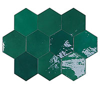 1 WOW zellige hexa emerald 10.8x12.4