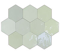 1 WOW zellige hexa mint 10.8x12.4