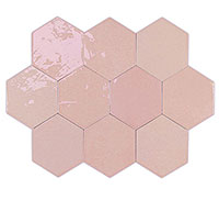 1 WOW zellige hexa pink 10.8x12.4