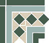 9 TOP CER belfast corner 2 strip stand. (13+16+18) 16.5x16.5