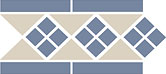 8 TOP CER octagon border lisbon with 1 strip (tr.16, dots 11, strips 11) 15x28