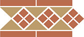 8 TOP CER octagon border lisbon-1 with 1 strip (tr.03, dots 04, strips 04) 15x28