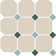 3 TOP CER octagon new 4416 oct13+18-a white octagon 16-turquoise 13 + green 18 dots 30x30