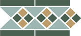 8 TOP CER octagon new border lisbon with 1 strip (tr.13, dots 18+03, strips 18) 15x28