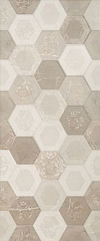 4 PORCELANITE DOS 8215 crema relieve rodas 33.3x80