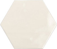 1 RIBESALBES geometry hex ivory glossy 15x17.3