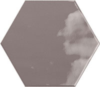 1 RIBESALBES geometry hex charcoal glossy 15x17.3