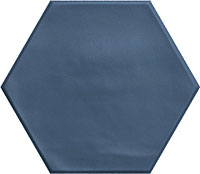 3 RIBESALBES geometry hex navy mat 15x17.3