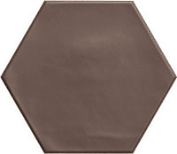 3 RIBESALBES geometry hex brown mat 15x17.3