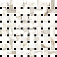 12 VALLELUNGA luce grey mosaico basketweave satin 30x30