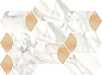 12 VALLELUNGA luce grey esagona decoro rame lusso 26x35