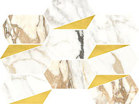 12 VALLELUNGA luce oro esagona decoro oro satin 26x35